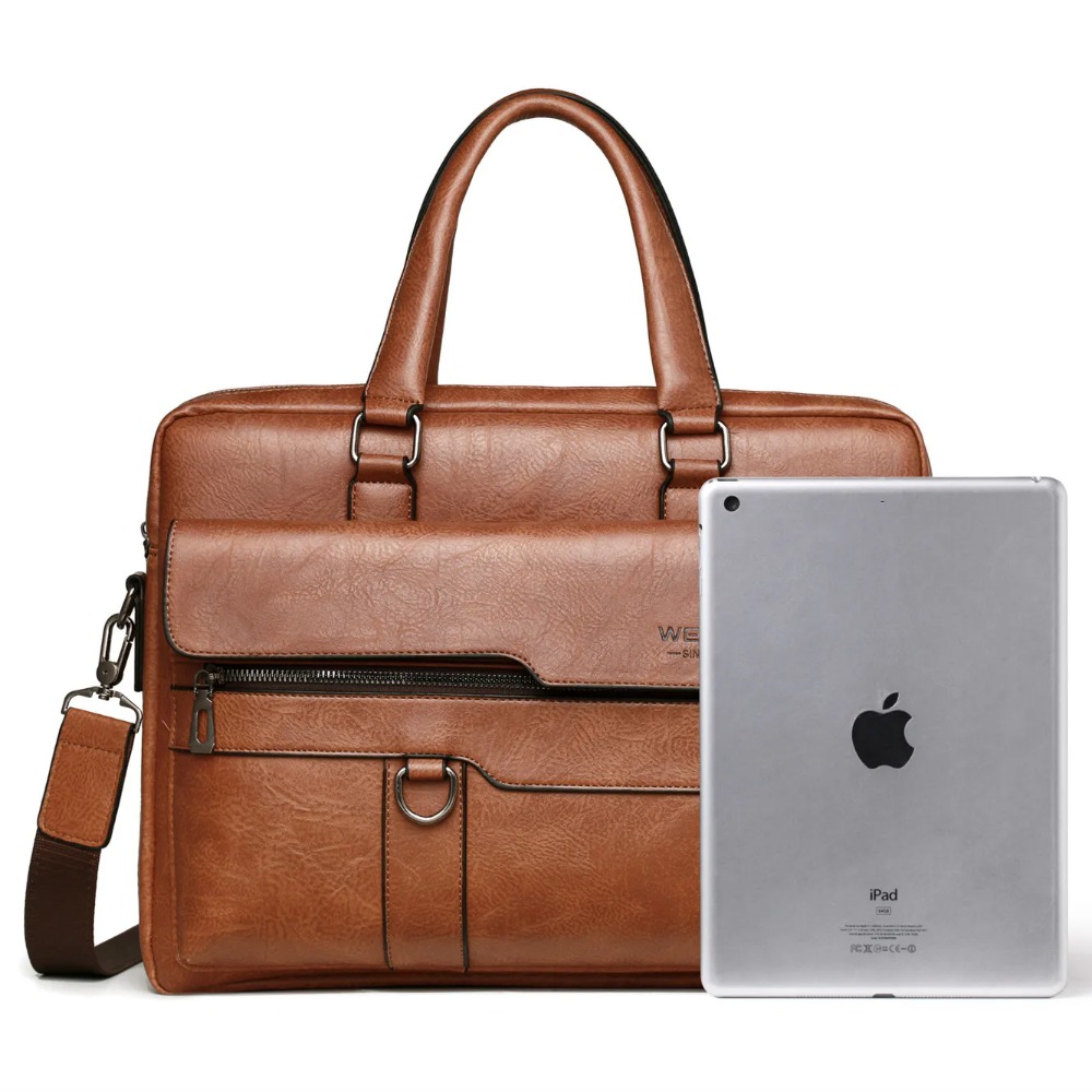 Leather Briefcase - Borsa da lavoro in pelle PU
