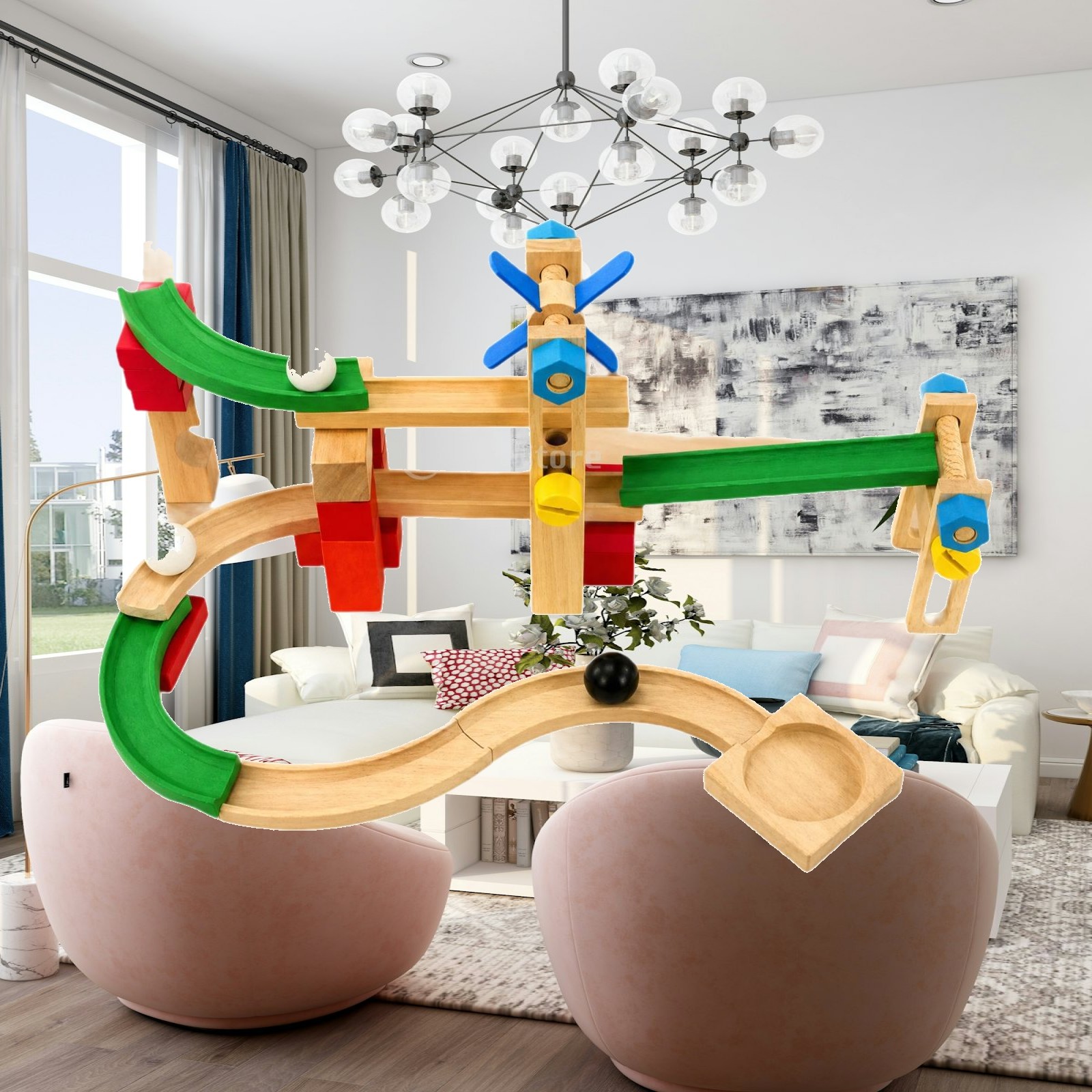 Pista di marmo in legno per ba - Marble Coaster Set recensione e prezzo